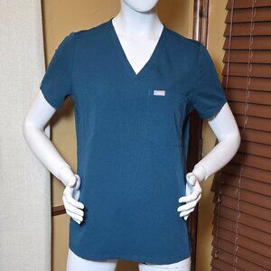 Women's FIGS Teal Catarina One-Pocket Scrub Top™ sz S